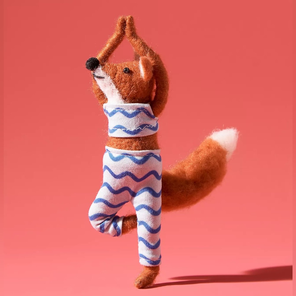 New🌟Anthropologie-Yoga Fox Ornament